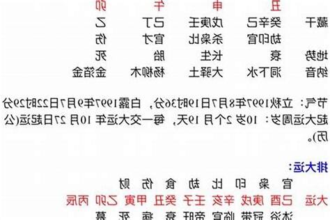 八字 金